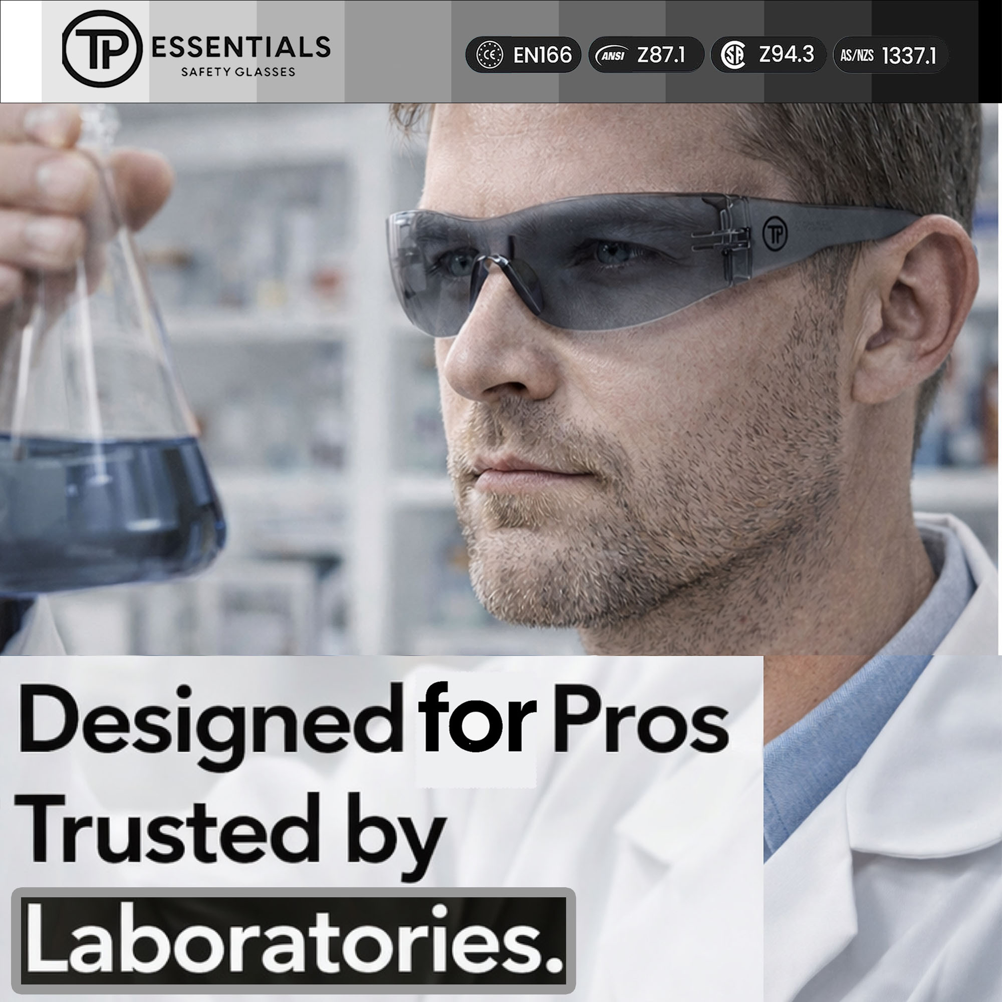 Safety Glasses - ANSI Z87.1 - CE EN166 Certified - pack 14 Anti Fog Anti UV for Construction/Lab/DIY