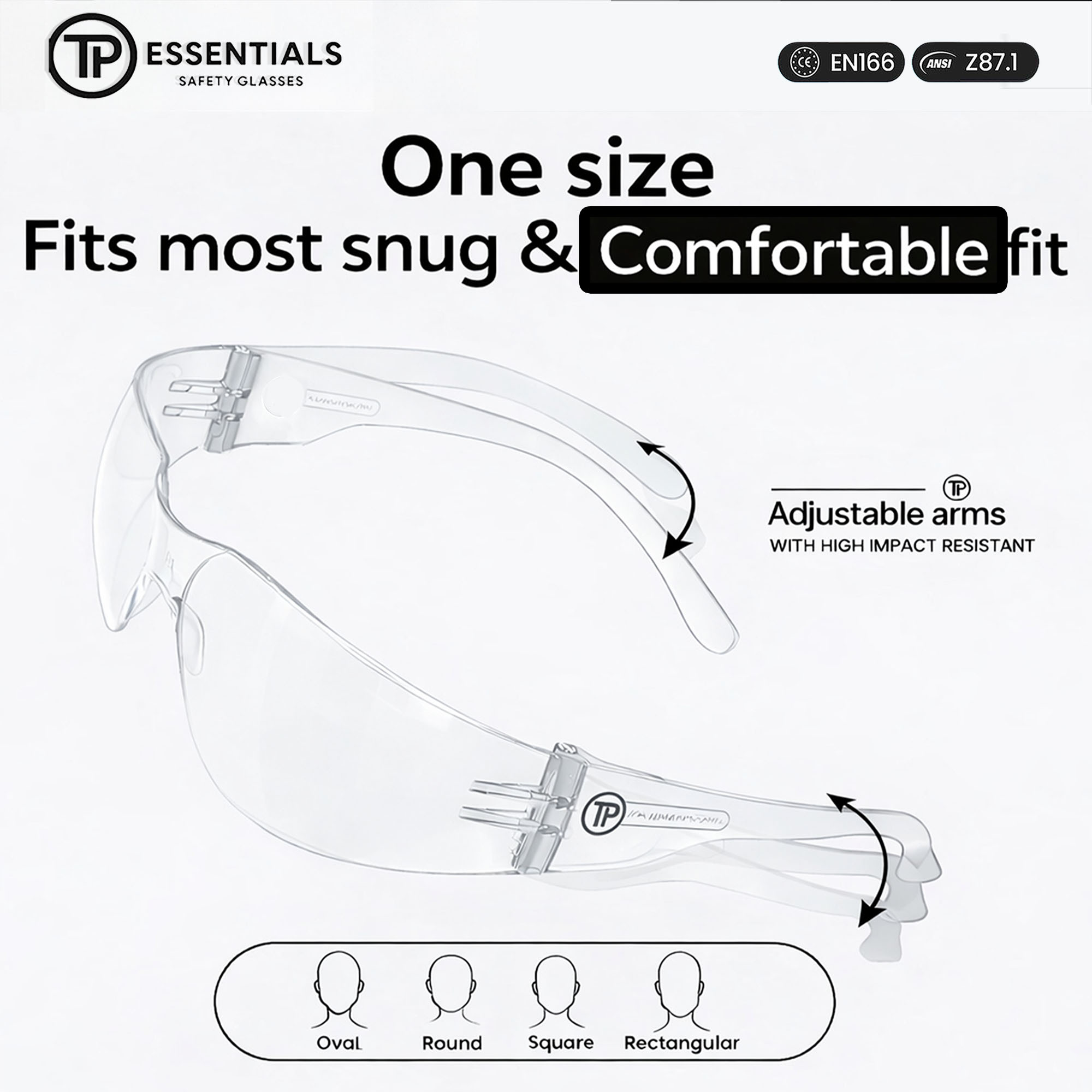 Safety Glasses - ANSI Z87.1 - CE EN166 Certified - pack 14 Anti Fog Anti UV for Construction/Lab/DIY(Clear)