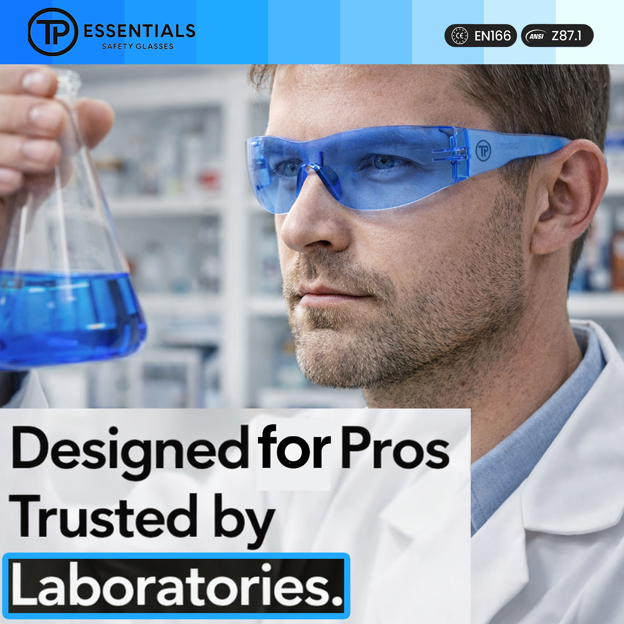 Safety Glasses - ANSI Z87.1 - CE EN166 Certified - pack 14 Anti Fog Anti UV for Construction/Lab/DIY
