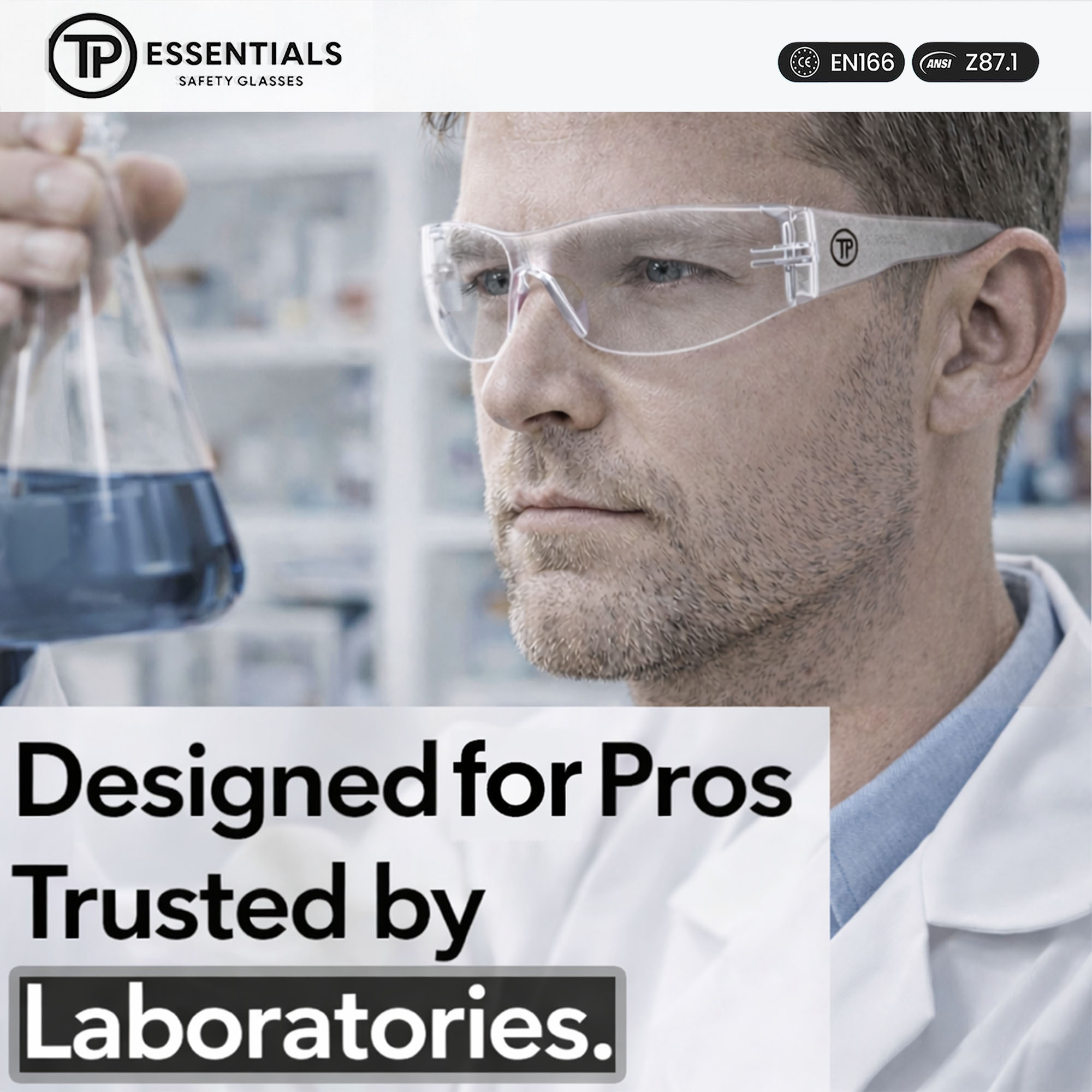Safety Glasses - ANSI Z87.1 - CE EN166 Certified - pack 14 Anti Fog Anti UV for Construction/Lab/DIY(Clear)
